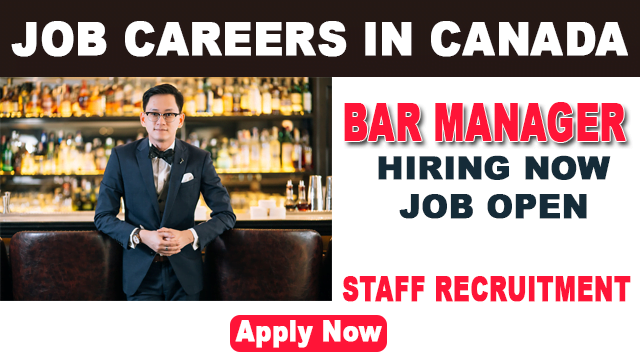 Bar Manager Job In Canada