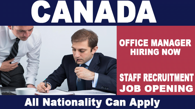 Office Manager In Canada