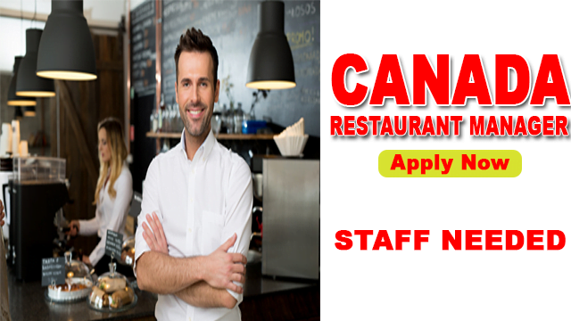 Restaurant Manager Job In Canada