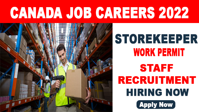 Storekeeper Job In Canada