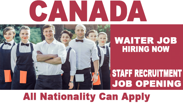 Waiter Job In Canada